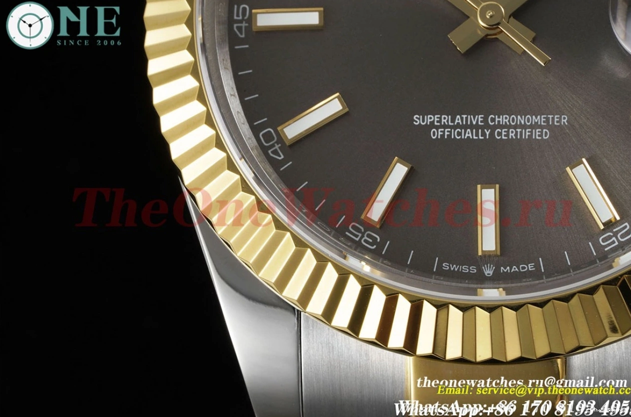 126333 SS Oyster GMF Stk 41MM Datejust 904L Grey YG VR3235 0322